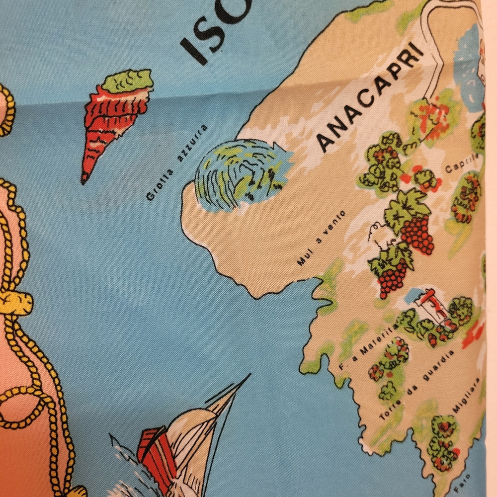 Source Unknown Map Print Scarf - Blue, Green, Red - Picture 8 of 16